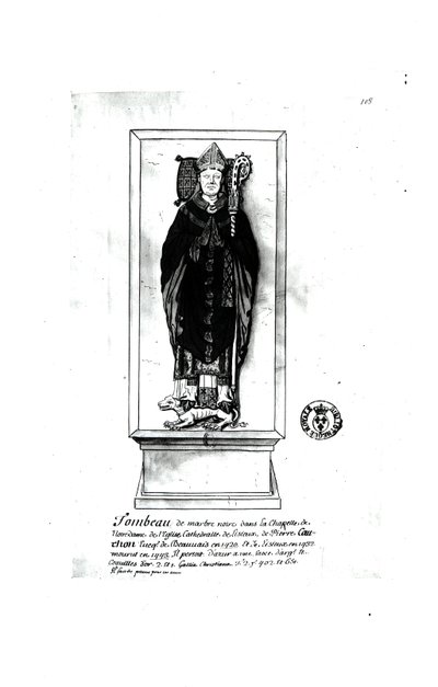 Graf van Pierre Cauchon (1371-1442) door Francois Roger de Gaignieres